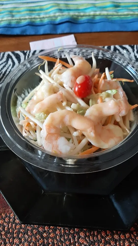 Salade de Crevettes Roses Au Soja